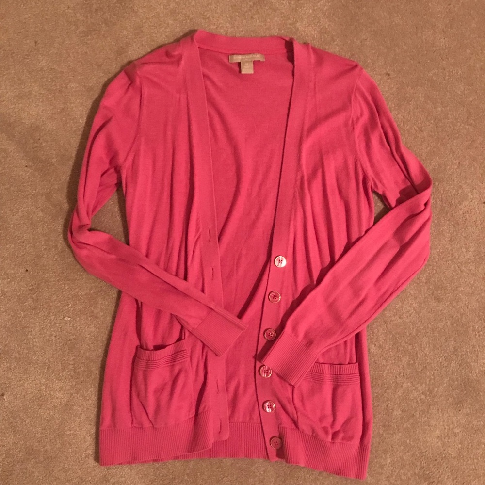 Banana republic pink cardigan size m